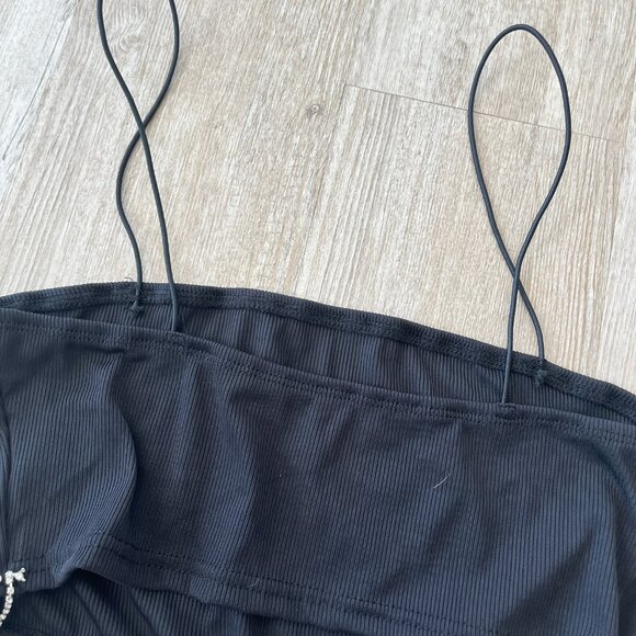 Womens Shein Black Tank with Rhinestones - M - Picture 4 of 5